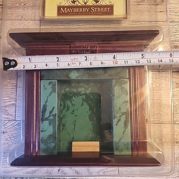 Dollhouse Fireplace Surround Green Marble Look NEW in Package 5x5 - Picture 8 of 8